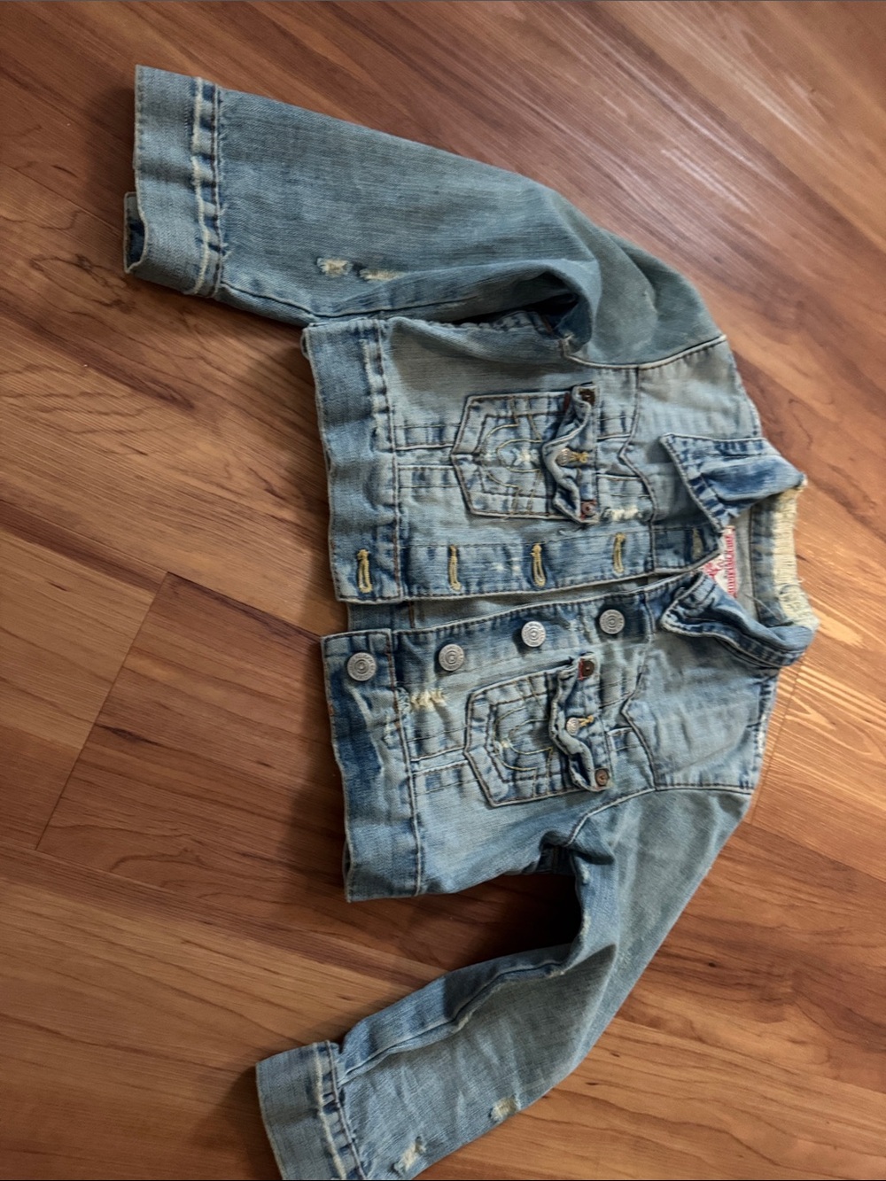 True Religion Blue Jean Jacket Denim Crop
